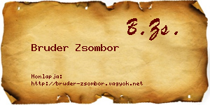 Bruder Zsombor névjegykártya